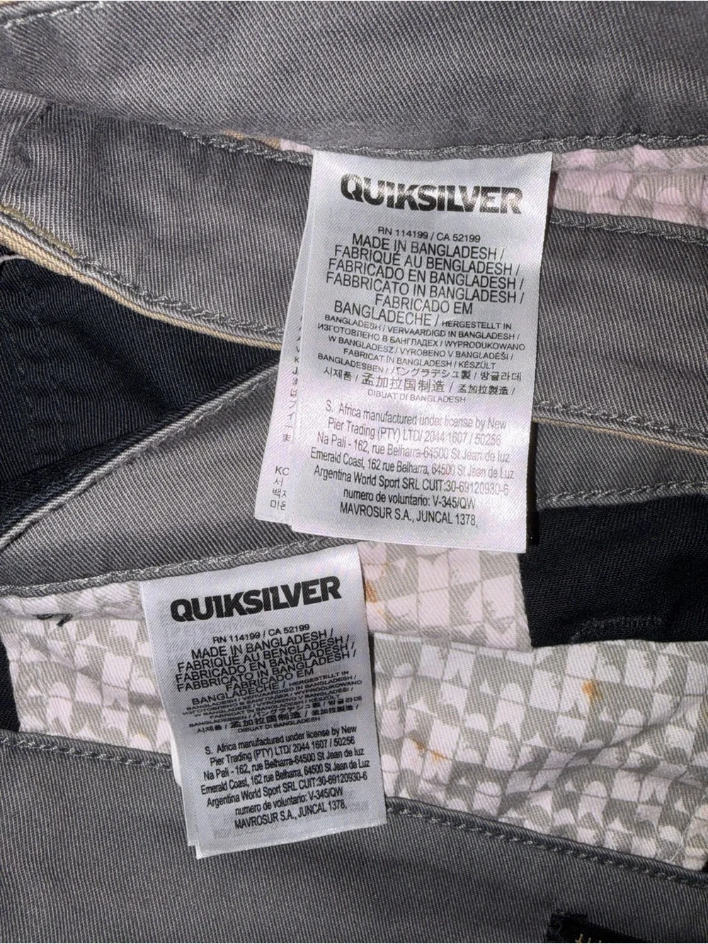 2 Quiksilver Men’s Everyday Union Stretch Shorts Size 33 & 34 Black Khaki Used